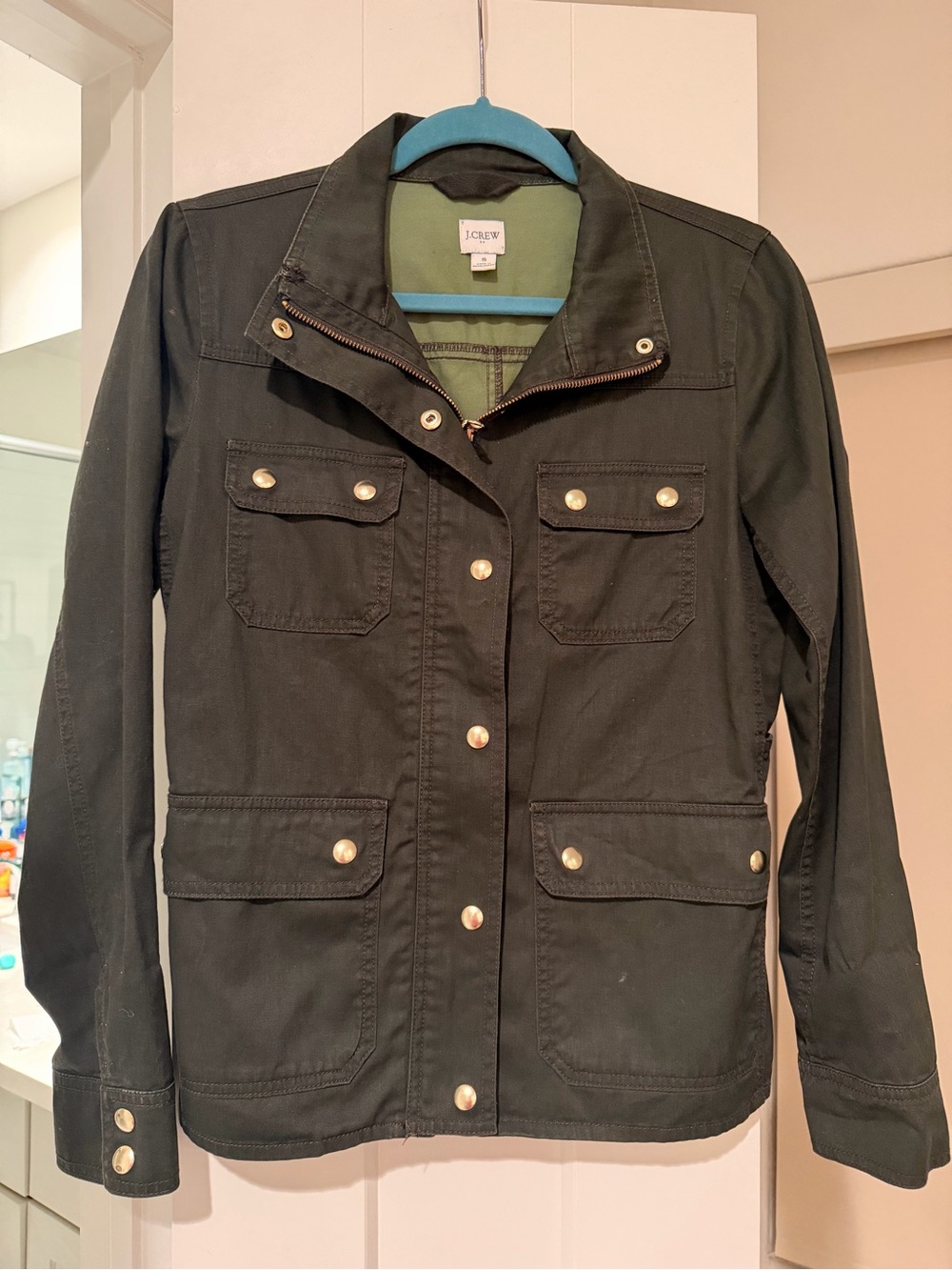 J. Crew Dark Olive Military-Style Utility Jacket